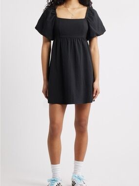 BP. • NWOT $120 Black Puff Sleeve Dress PTP 17”-19”
